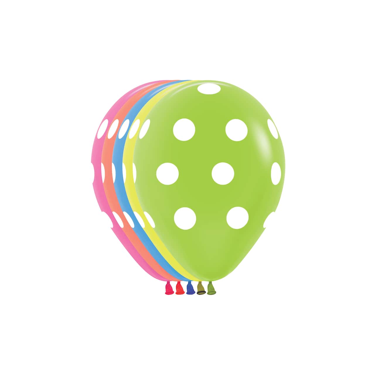 50 Pack: 11" Multicolor Polka Dot Latex Balloons